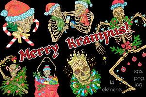 Scary Christmas Skulls