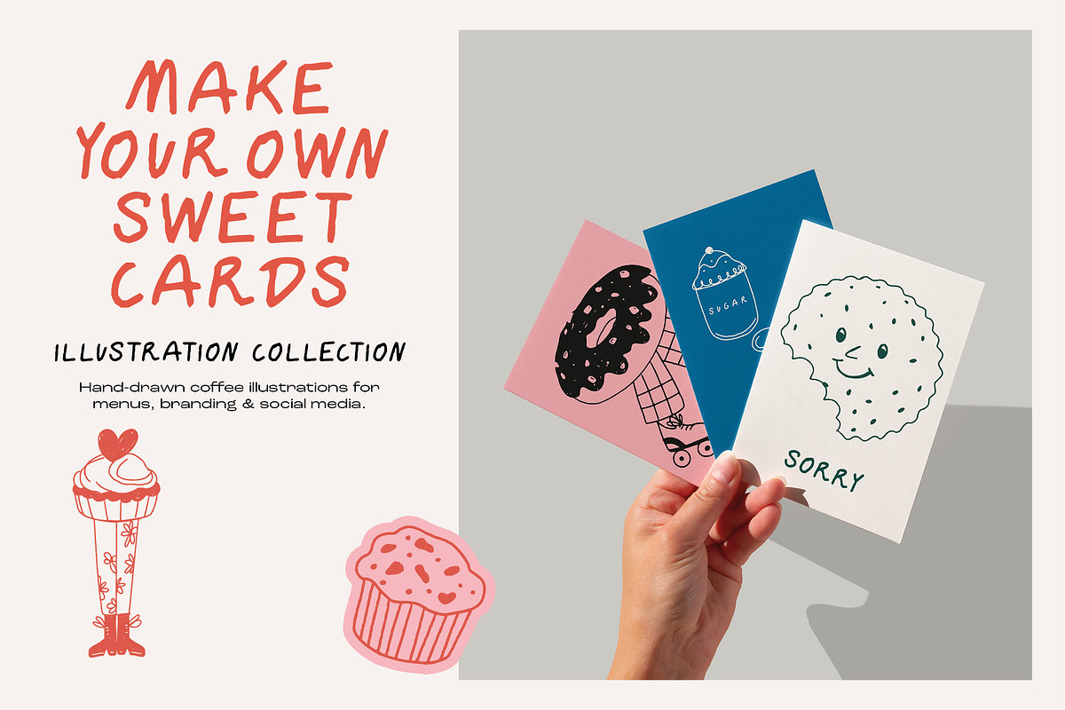 Sweets: Hand Drawn Pastry & Desserts, a Food Illustration by dicreate (Photo 9 of 13)