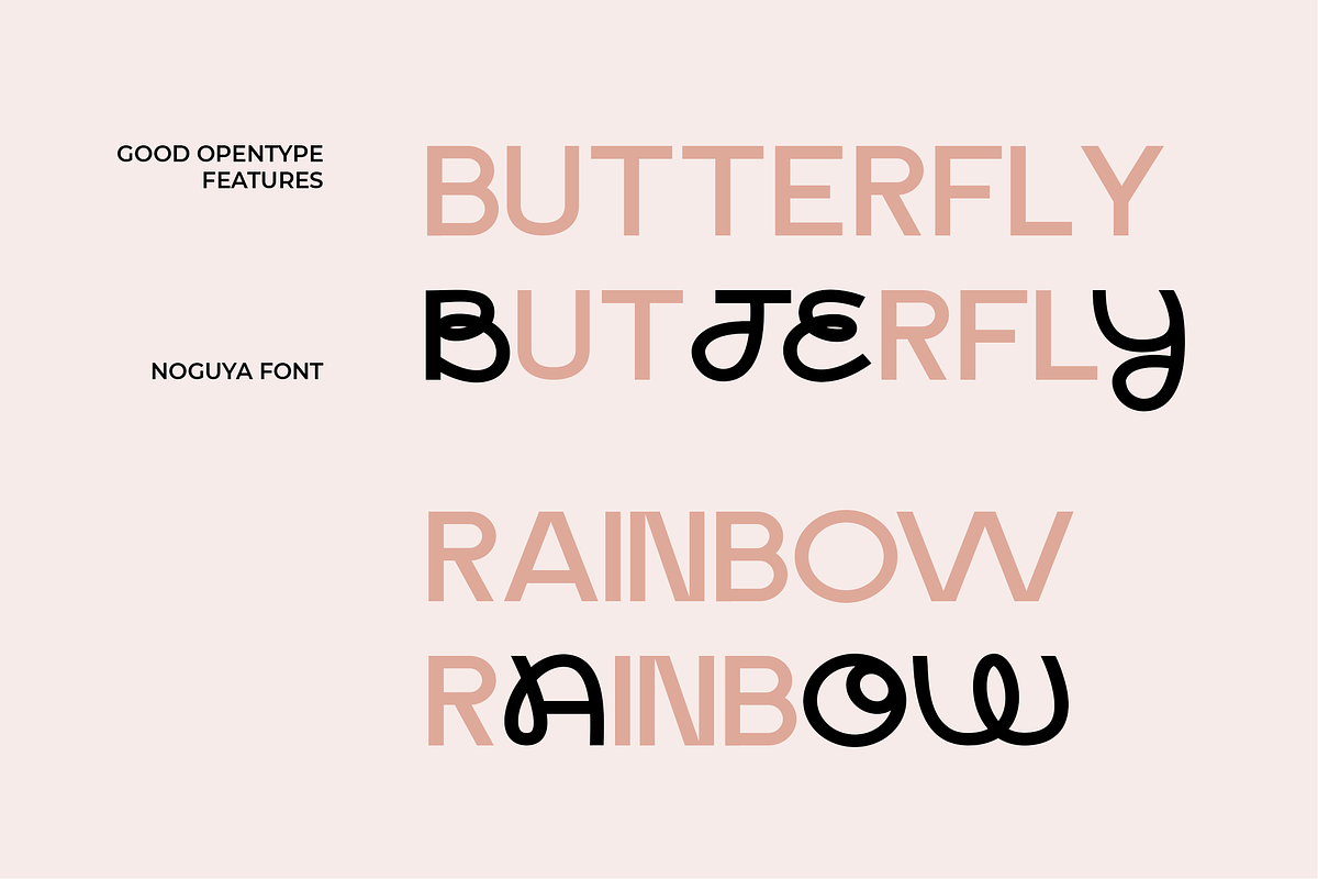 Noguya - Experimental Unique Font, a Sans Serif Font by Elmous (Photo 5 of 6)