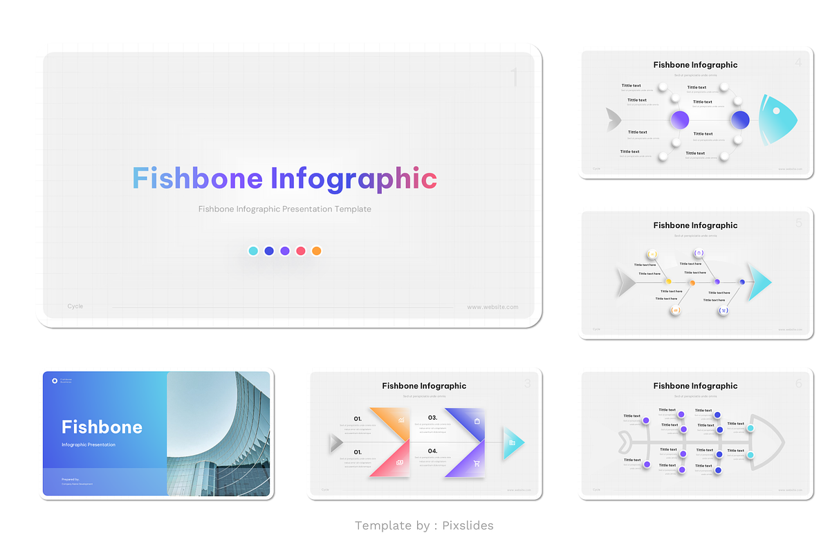 Fishbone Infographic Keynote, a Presentation Template by Pixslides (Photo 2 of 6)