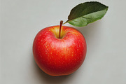 Red apple with green leaf isolated o, a Food & Drink Photo by Pixeness Studio (Thumbnail 2 of 2)