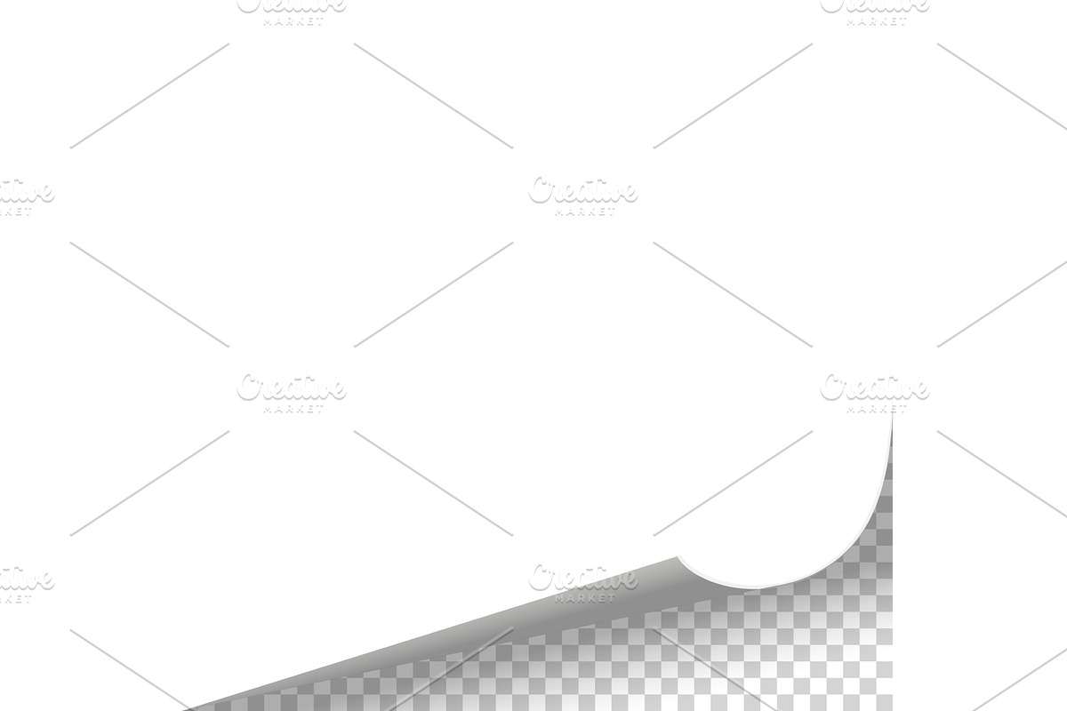 Curled paper corner. Curve, an Illustration by Things for designers