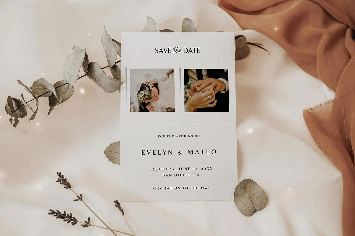 Boho Save The Date Card Template, an Invitation Template by LucaTheme (Photo 3 of 5)