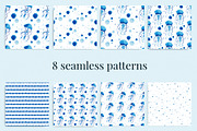 Watercolor Jellyfish, a Background Graphic by Svyatoslava_M (Thumbnail 5 of 6)