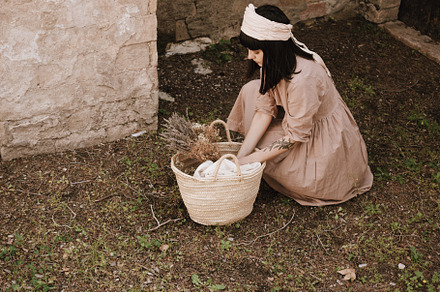 Romantic woman outdoors containing beautiful, beauty, and blowing, a Person Photo by Julia Brenner