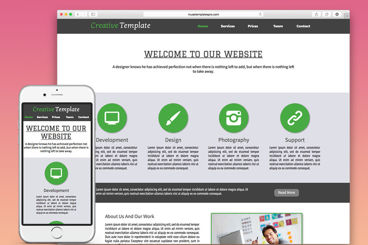 Adobe Muse Templates Bundle, a Landing Page Template by MuseTemplatesPro (Photo 4 of 8)