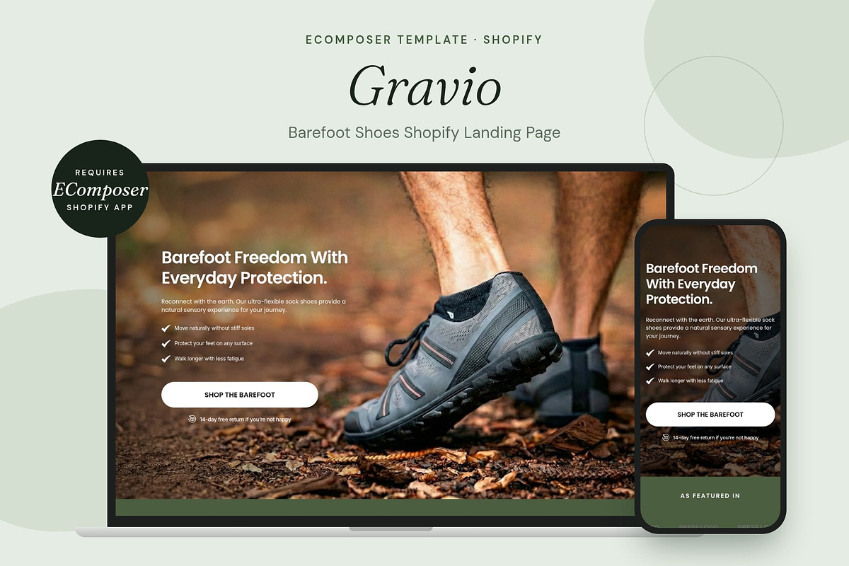 Gravio - Shopify EComposer Template, a Shopify Template by Boost Convert (Photo 1 of 11)