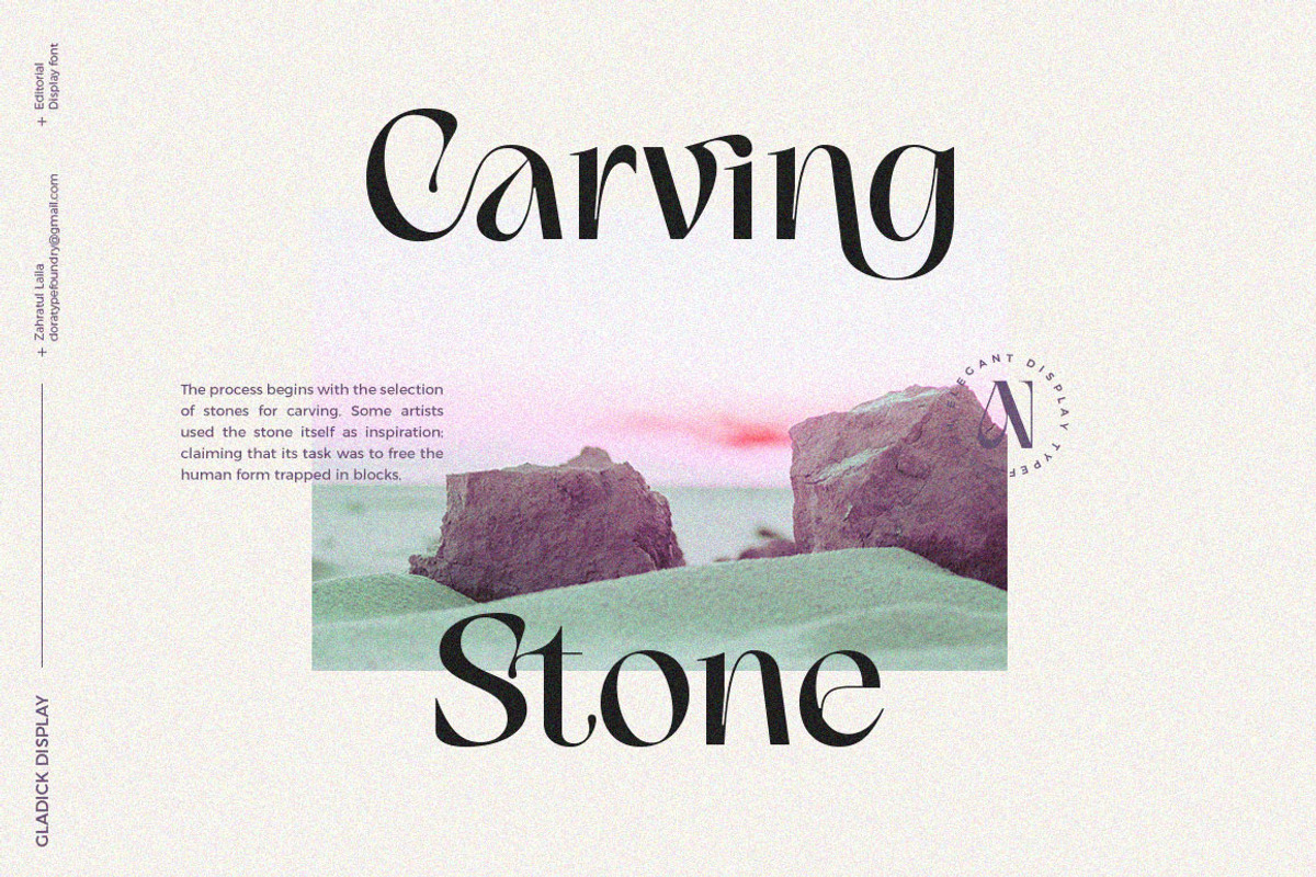Gladick - Modern Typeface, a Serif Font by Dora Typefoundry (Photo 12 of 28)