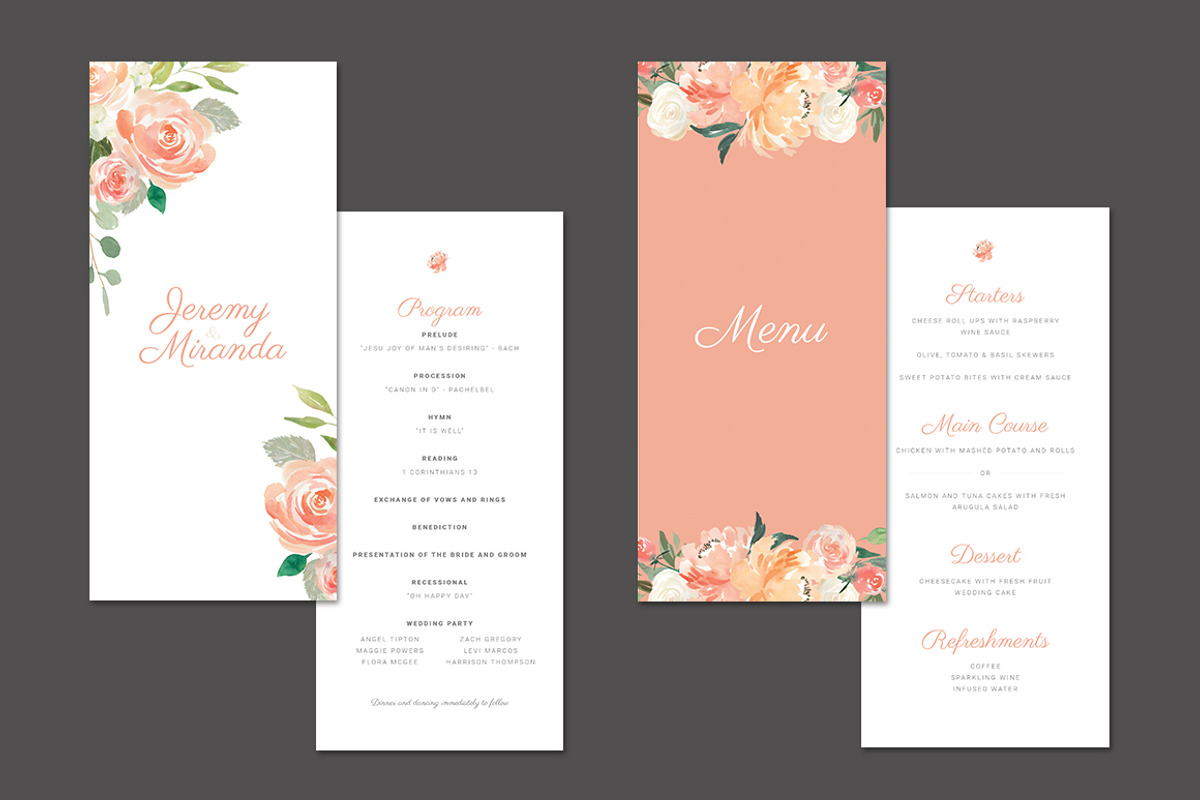 Modern Floral Wedding Suite, an Invitation Template by Prixel Creative (Photo 3 of 5)