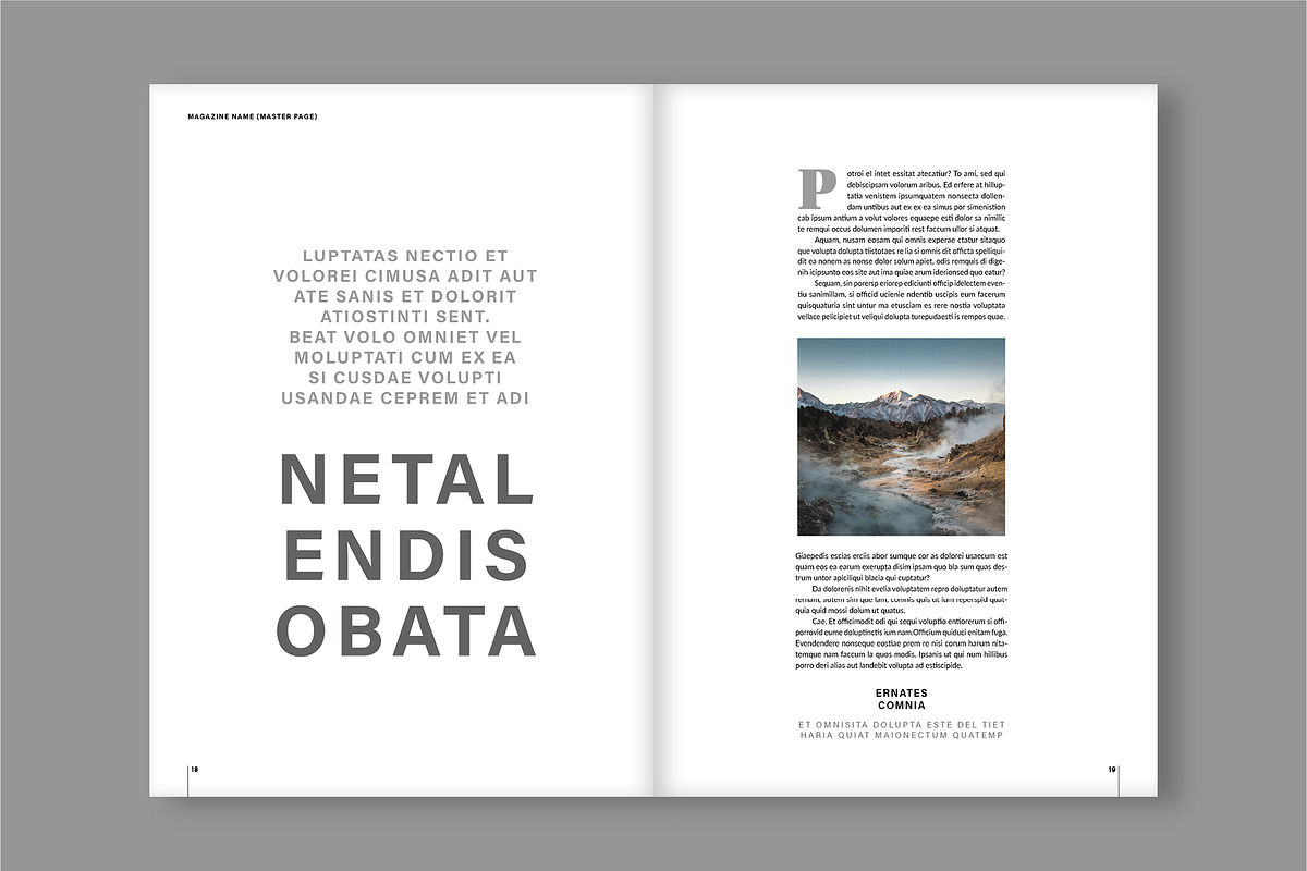 Modern Magazine Layout (A4+US), a Magazine Template by tomsarraipodesign (Photo 11 of 21)