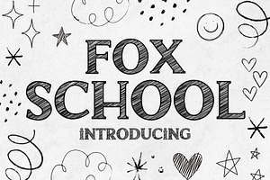 Fox School Font, a Slab Serif Font by Fox7 By Rattana
