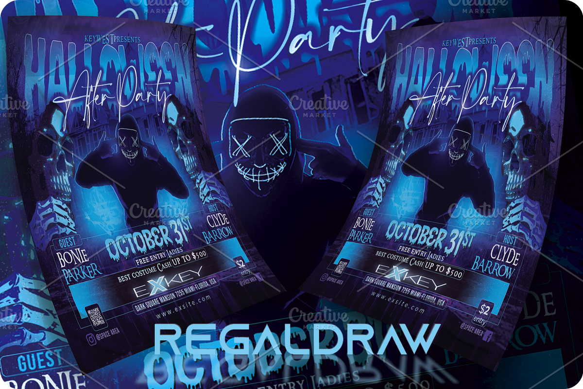 Halloween Party Flyer, a Flyer Template by regalDRAW (Photo 1 of 3)