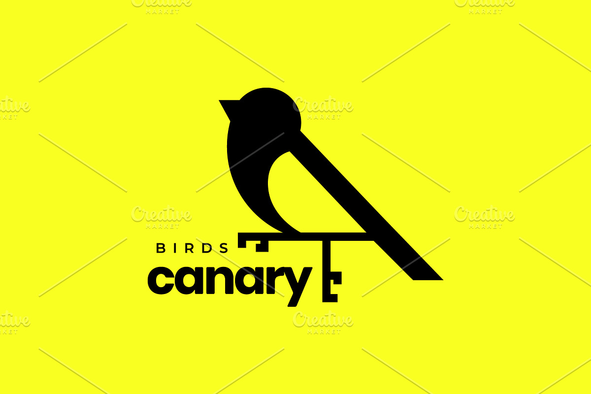 canary bird geometric modern logo, a Branding & Logo Template by devastd