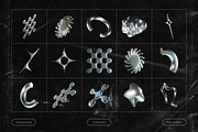 3D Futuristic Chrome Shapes, an Object Graphic by Design Studio (Thumbnail 6 of 6)