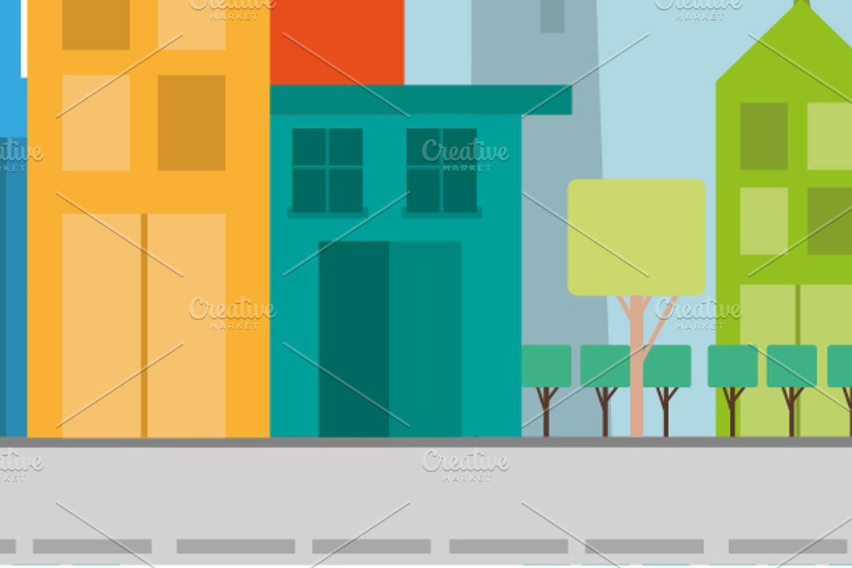 Geometric City Vectors, an Illustration by SUBCUTANEO STORE (Photo 5 of 5)