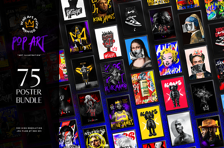 Pop Art Bundle 2, a Graphic by Wall Art Print Studio