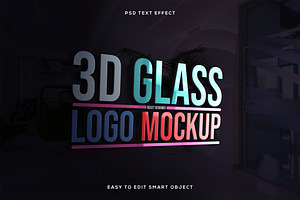 3D Glass Logo Mockup Text Effect PSD, a Layer Style Add-On by Beast Designer