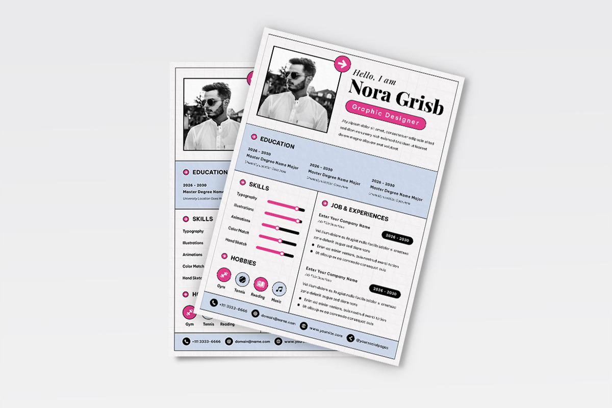 Comic Style Resume CV, a Resume Template by iDoodle Studio (Photo 3 of 4)