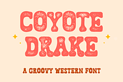 Coyote Drake Font - Groovy Western, a Handwritten Font by ariodsgn (Thumbnail 1 of 6)