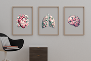 VINTAGE BLUSH PINK MEDICAL CLIPART, an Object Illustration by Daring Digies (Thumbnail 7 of 8)