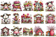 Whimsical Spring Farm Clipart, an Illustration by OK Design (Thumbnail 3 of 6)