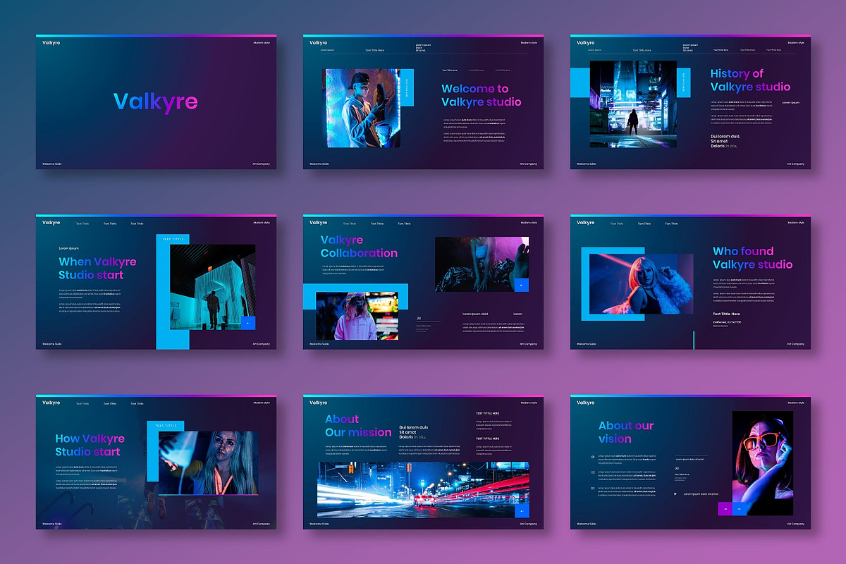 Valkyre – Business PowerPoint, a Design Template by Dens Creative Studio (Photo 2 of 6)