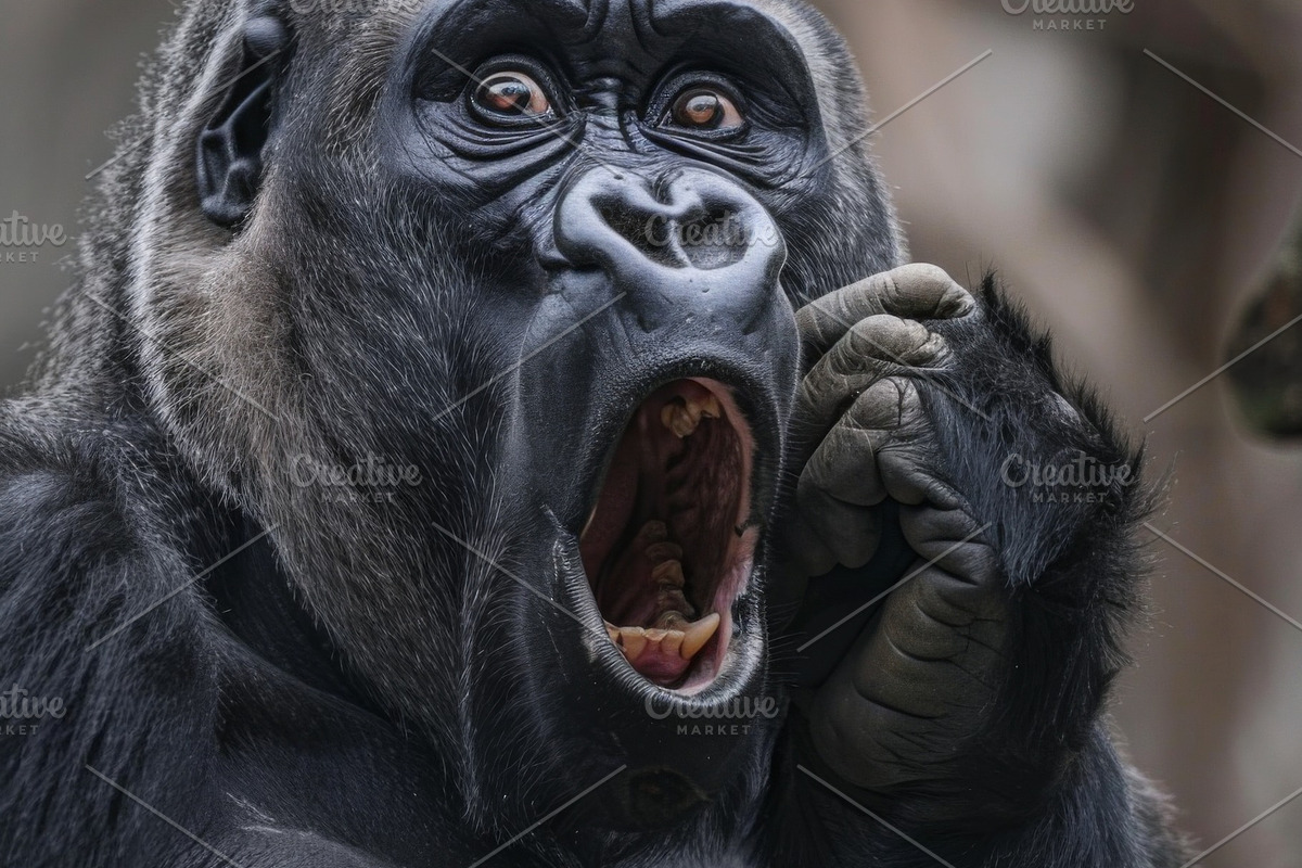 236 surprised animals, an Animal Photo by Handmadefont (Photo 68 of 241)
