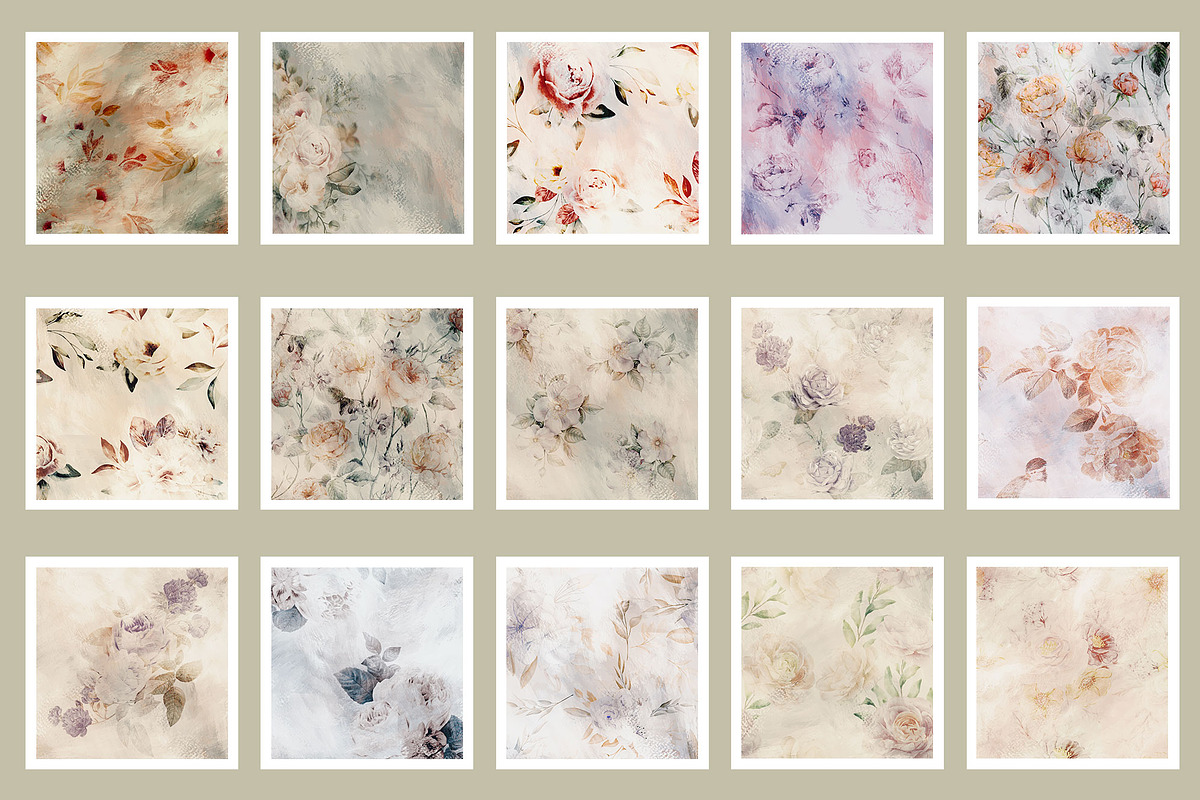 Watercolor Floral Backgrounds, a Background Graphic by sibel dayı (Photo 9 of 9)