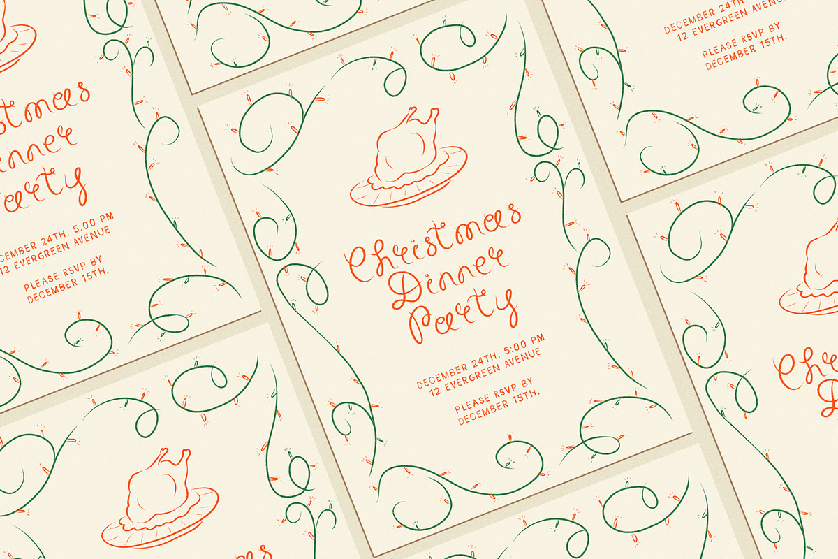 Hand Drawn Christmas Frames Bundle, a Seasonal Illustration by Ayya Studio (Photo 3 of 13)