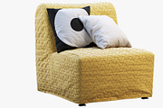 Chair-bed with pillows 3d model, a Furniture 3D Model by 3dmitruk (Thumbnail 3 of 11)