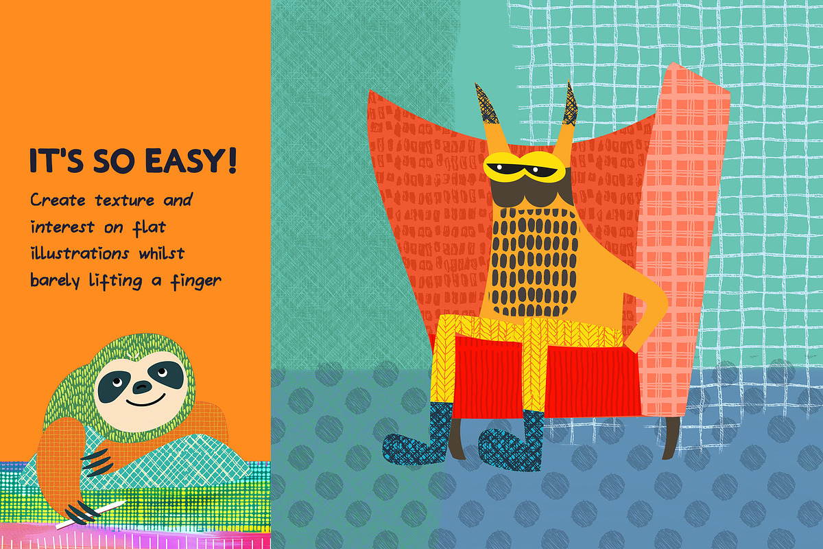 Lazy Lines Procreate Texture Pack, a Brush Add-On by Mels Brushes (Photo 2 of 9)