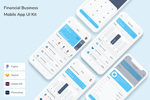 Financial Business Mobile App UI Kit