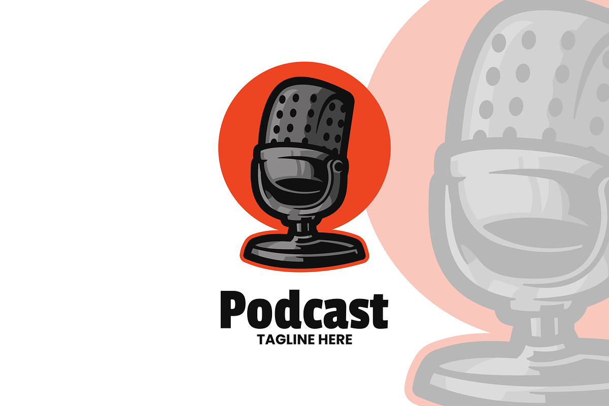 Podcast Mascot Logo Design., a Branding & Logo Template by VectorCraft