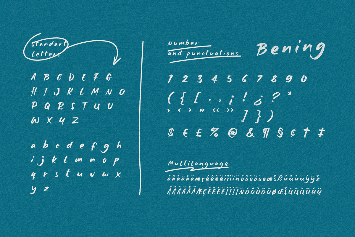 Bening, a Handwritten Font by Bluestudio (Photo 7 of 8)