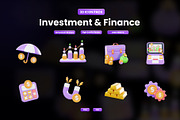 Investment & Finance 3D Icon Pack, an Object Graphic by Artnivora.Std (Thumbnail 1 of 4)