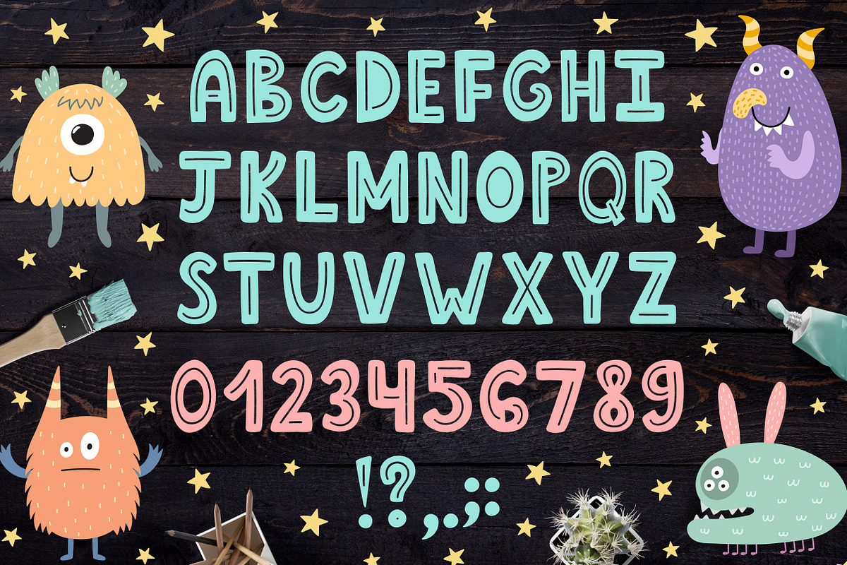 Boo! - Uppercase Font, illustrations preview 2