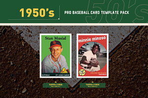 Pro Baseball Card Templates