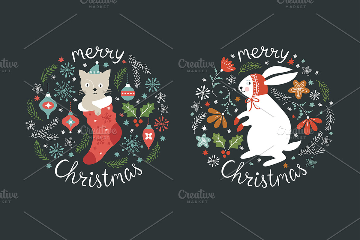Christmas illustrations, an Animal Illustration by lenlis (Photo 2 of 6)