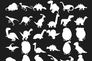 Dinosaur Silhouette Set 3 Procreate