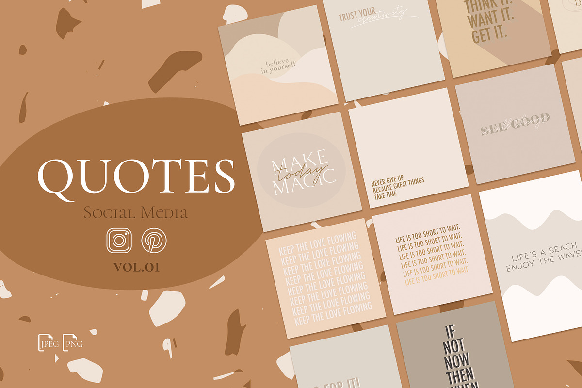 Quotes vol.1 | Instagram, Pinterest, a Social Media Template by Olg Store (Photo 1 of 7)
