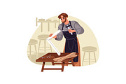 Carpenters work with wood set, a Work Illustration by PaperTrident (Thumbnail 8 of 9)