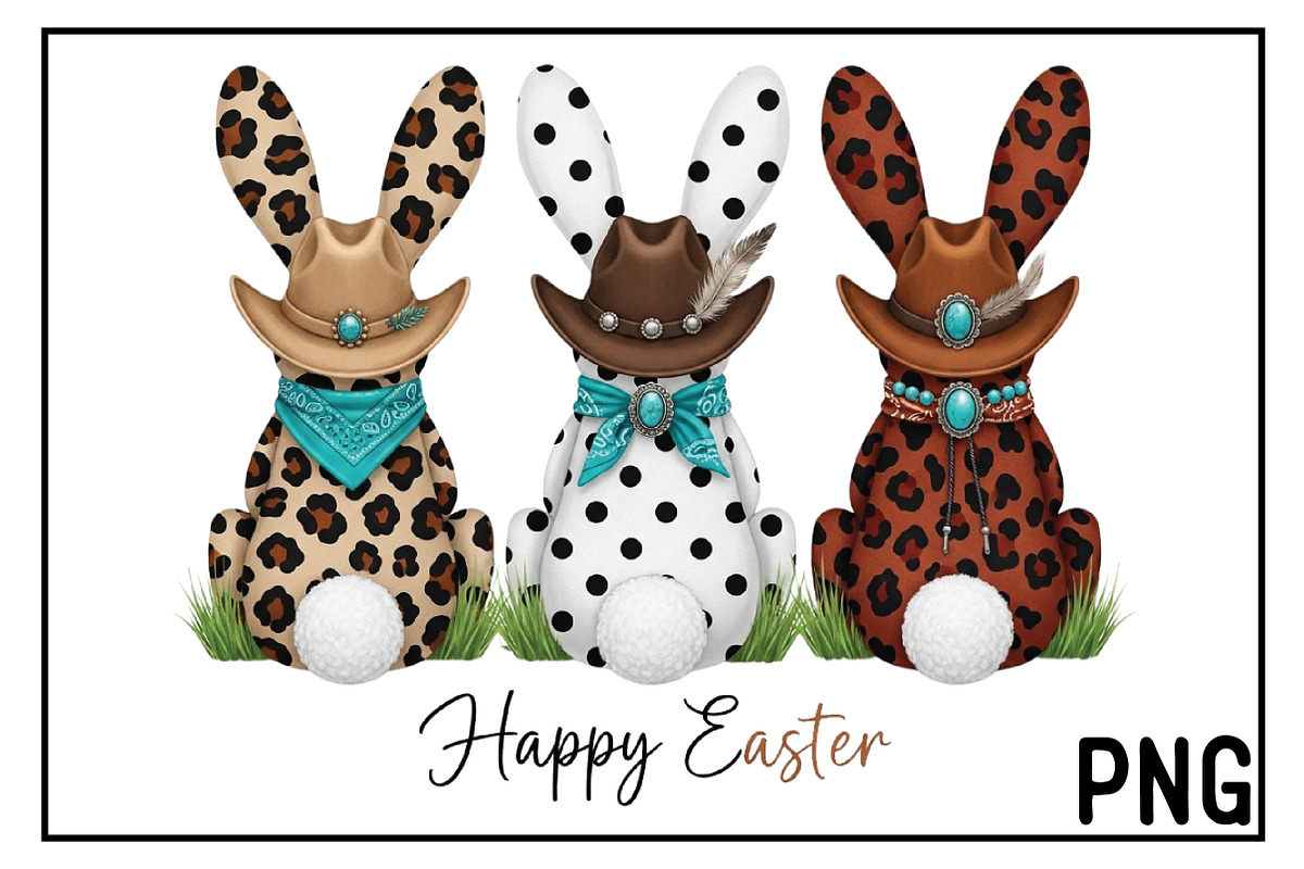 Western Easter Bunny PNG, an Illustration by Black Bird Studio (Photo 1 of 3)