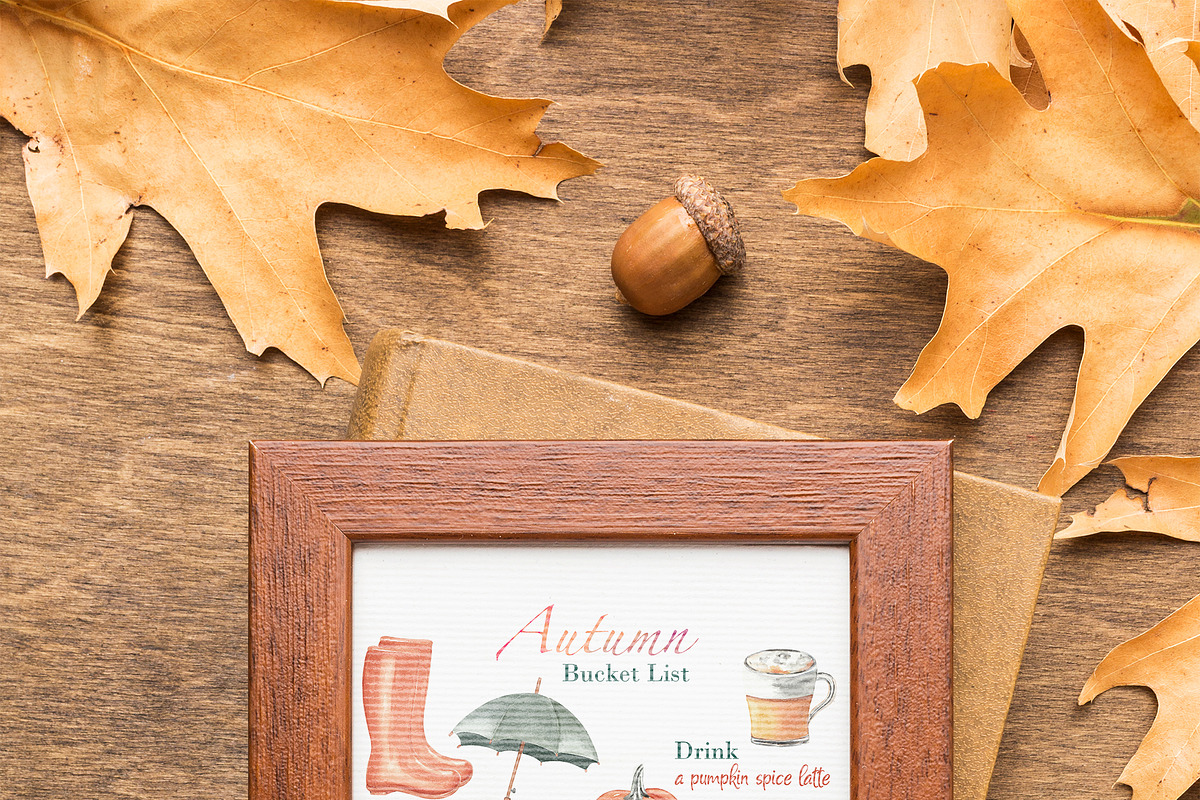 Autumn food clipart & bucket list, an Animal Illustration by Visual Animal (Photo 3 of 8)
