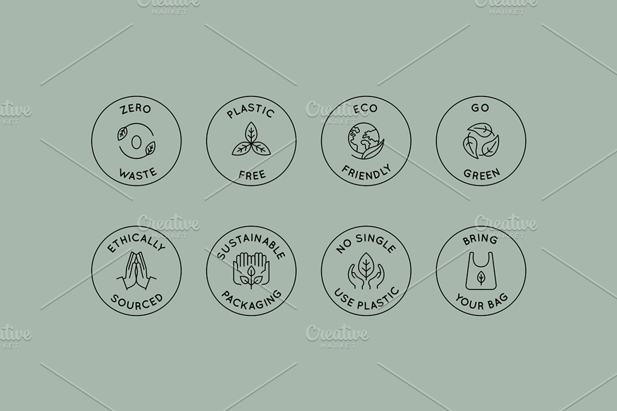 Zero waste - icons and illustrations, a Graphic by venimo (Photo 3 of 8)