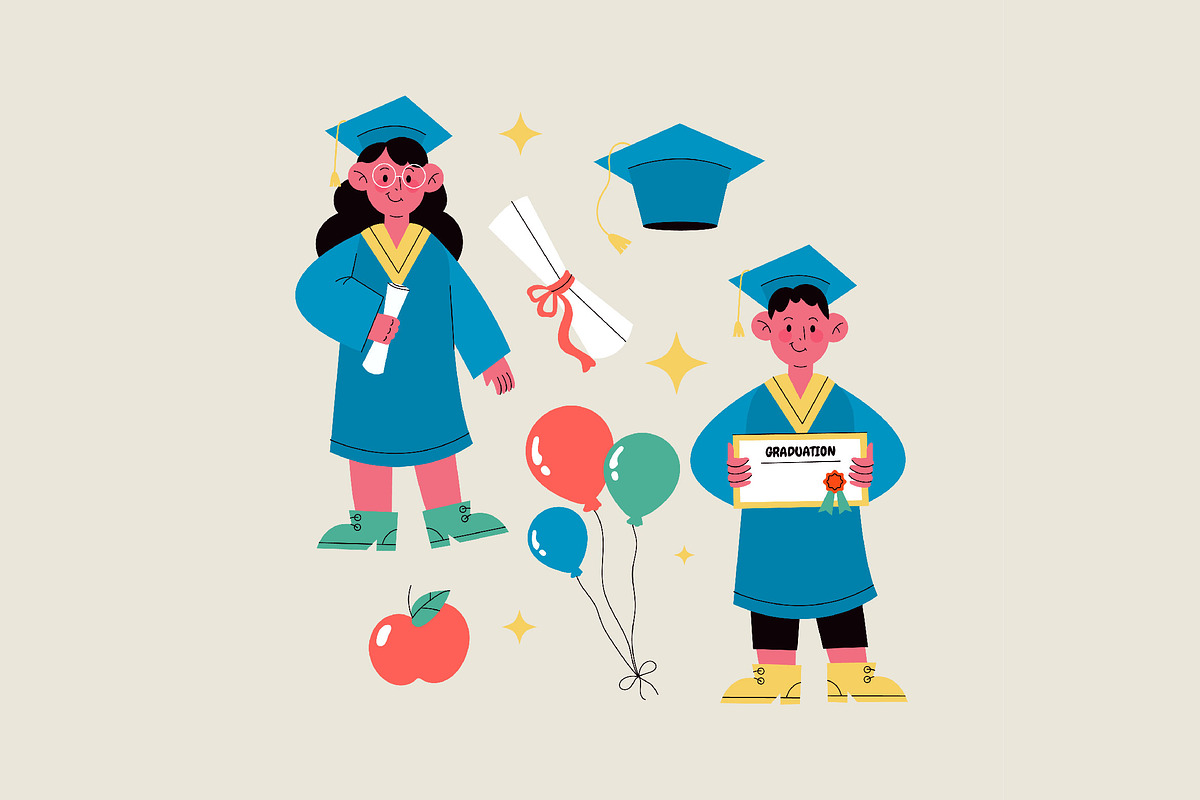 Preschool Graduation Illustration, an Education Illustration by graphicook