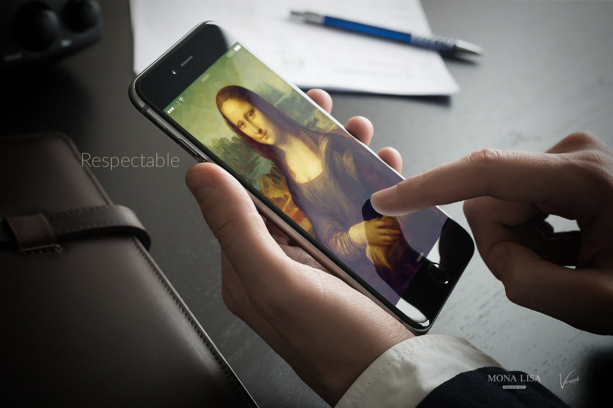 Mona Lisa - Polygonal / PRO Edition, an Illustration by Ajax-Design (Photo 9 of 9)