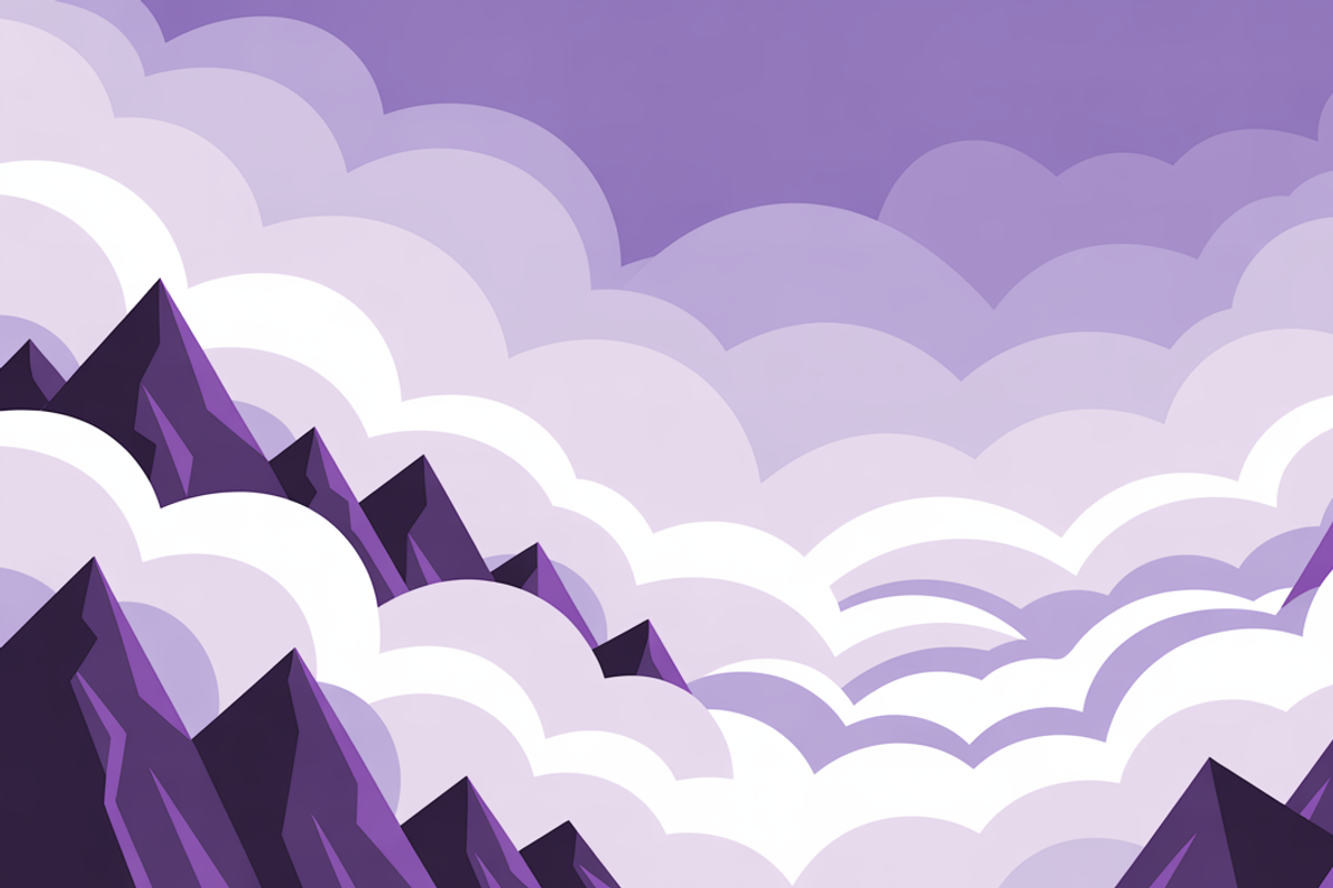 Fantasy illustration of mountains, an Illustration by Xinyan Studio (Photo 2 of 3)