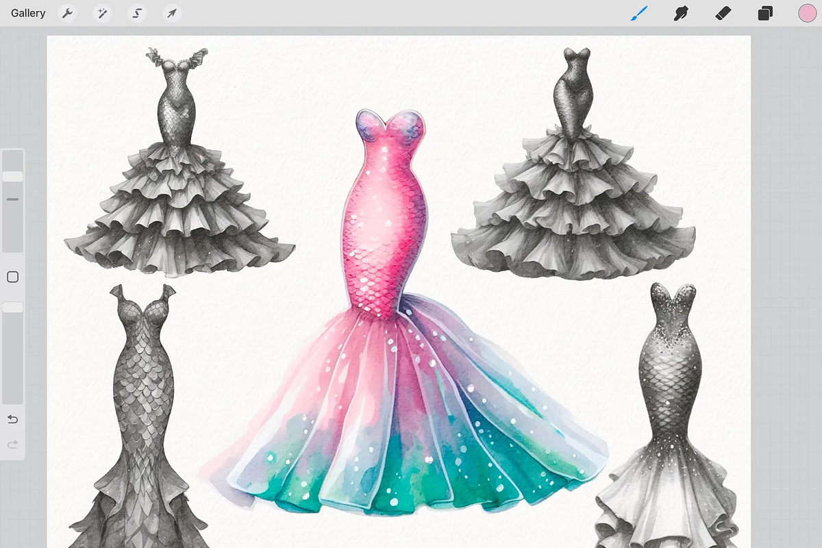 1000+ DRESS PROCREATE STAMPS, a Brush Add-On by BeeRubby (Photo 5 of 9)