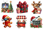 Christmas Movie Night Clipart, an Illustration by CreationArt (Thumbnail 5 of 5)
