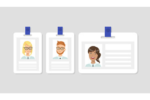 Business ID Cards with Cheerful, an Object Illustration by TopVectors